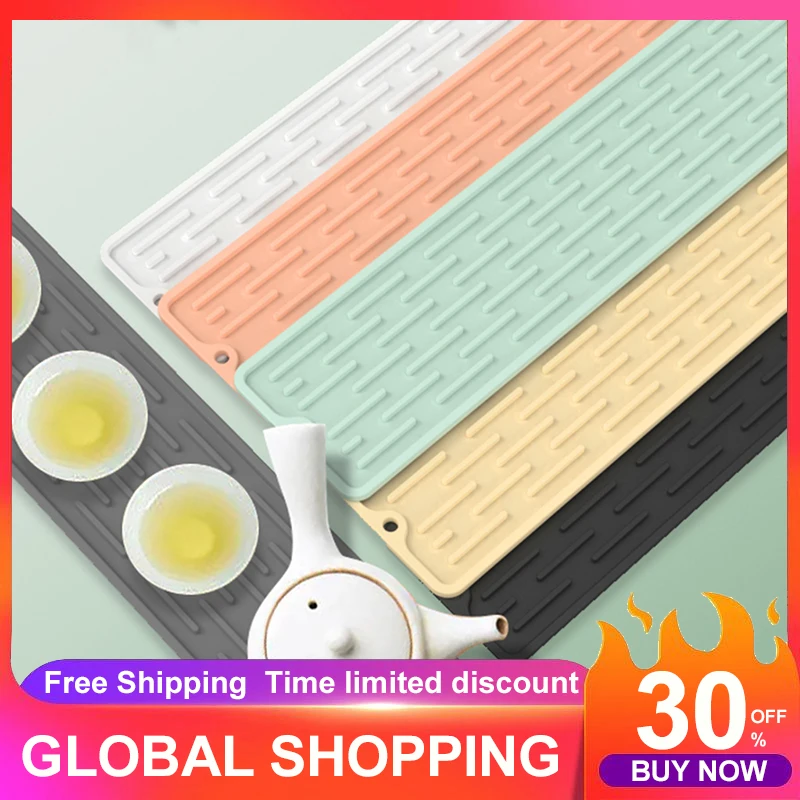 Countertop Protector Mat Waterproof Cleaning Faucet Splash Catcher Mats Non-slip Kitchen Gadgets for Home Bathroon Accessories