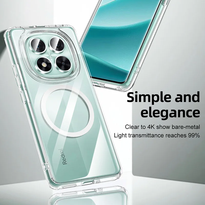 Magnetic Airbag Anti-Knock Wireless Charging Case with Dull Polish Finish