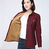 2023 Winter New Plus Thick Women's Warm Plaid Shirt Coat Lady Casual Fleece Velvet Jacket Tops Hot Women Clothes Outerwear 2