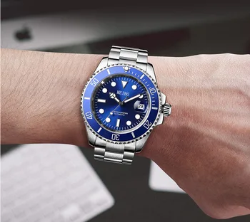 New Fashion Men Luxury Calendar Quartz Watch Mens Famous Stainless Steel