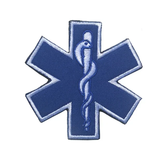 Tactical Rescue Star of Life Embroidered Patch - Paramedic First Aid Emblem