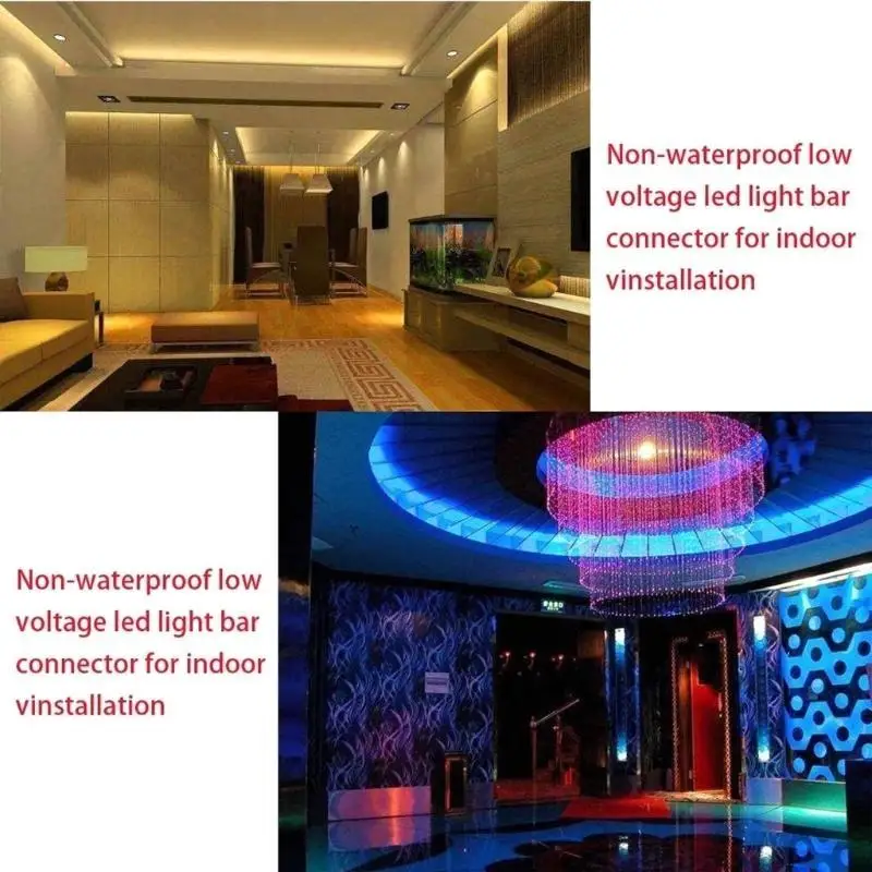 652F 10Pcs 10mm 4 핀 L 모양 LED 스트립 코너 커넥터 90도 10mm 5050 RGB 스트립 조명 90 ° 각도 Conncet