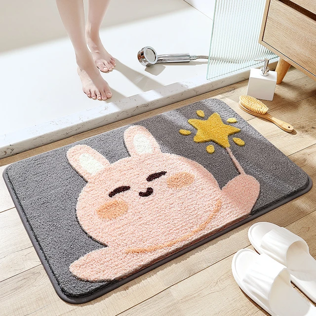 Large Coffee Bathroom Rug, Non Slip Bath Mat, 24 x 60 Microfiber Thick  Plush Water Absorbent Shower Mat for Bedroom, Tub and Shower, Machine