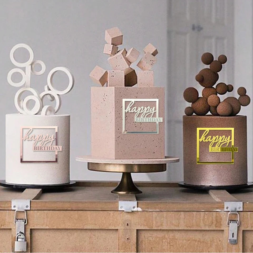 24 Pz Buon Compleanno Torta Topper, Allazone Happy Birthday Cake Topper, Serie di Torta di Compleanno Forniture Decorazioni