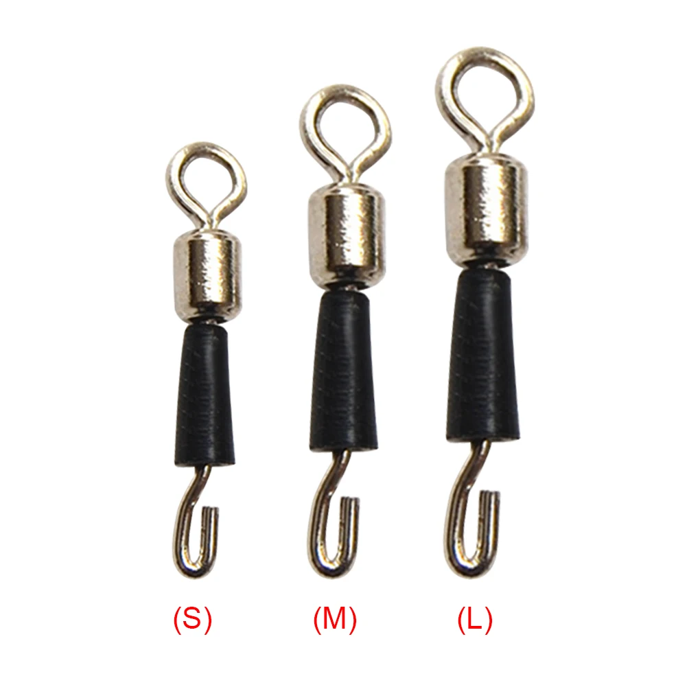 Fishing Ball Bearing Swivel Solid Rings Connectors Tackle Accessories