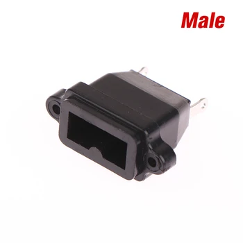 HMA73-สองสายไขควงไฟฟ้าปลั๊ก 2-core Power Socket DC Power Plug Connector 2 Pins สีดําขนาดเล็ก 2 สายปลั๊ก 7