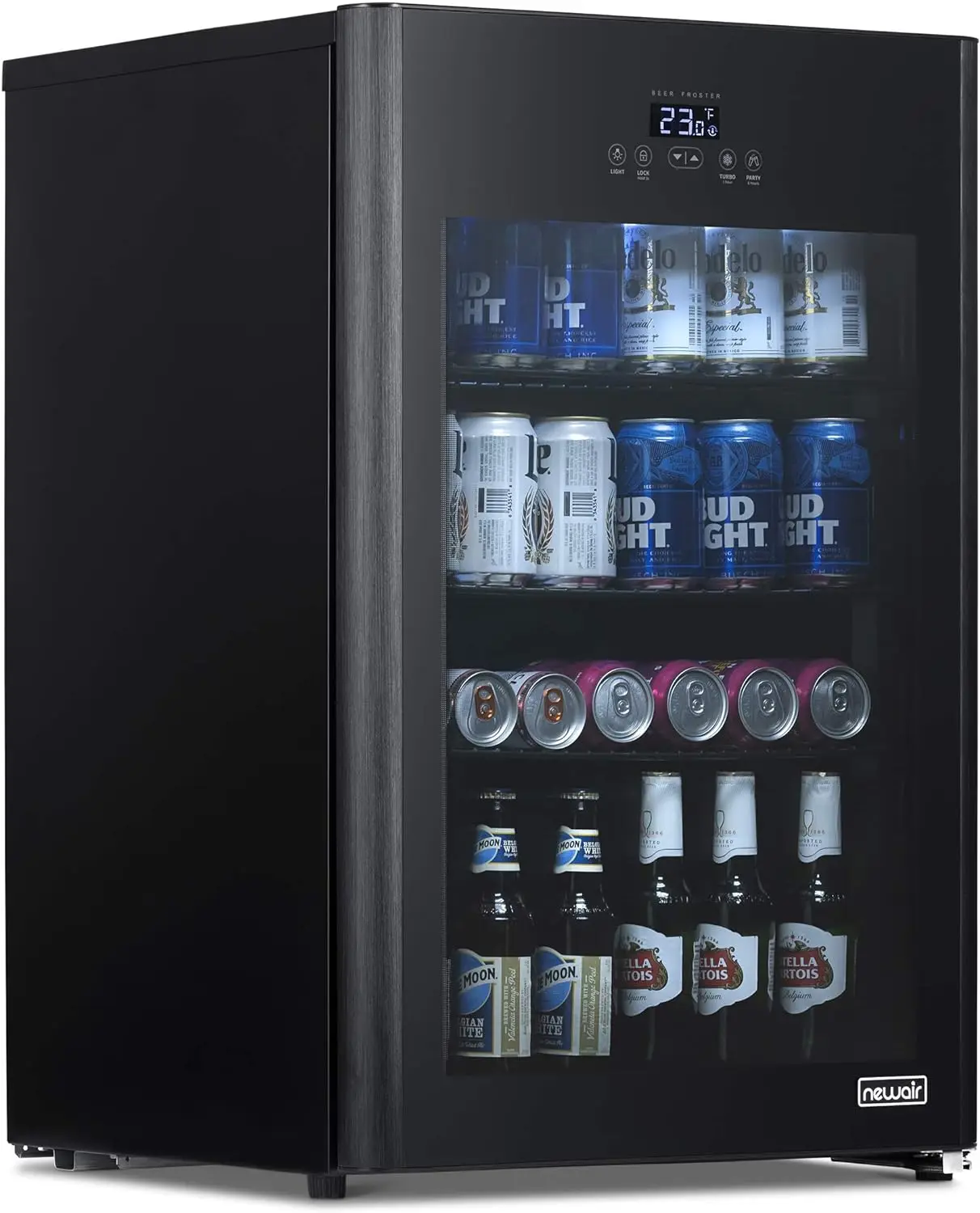 

NewAir 125 Can Beer Froster, Mini Fridge,Refrigerator&Cooler in Black-Frosts Drink, for Office or Bar with Adjustable Shelves