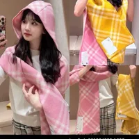 Warm Woolen Scarf for Women Pink Peach Blossom Color Korean Style Winter Fashion Accessories Soft Cozy BBR Neck Warmer