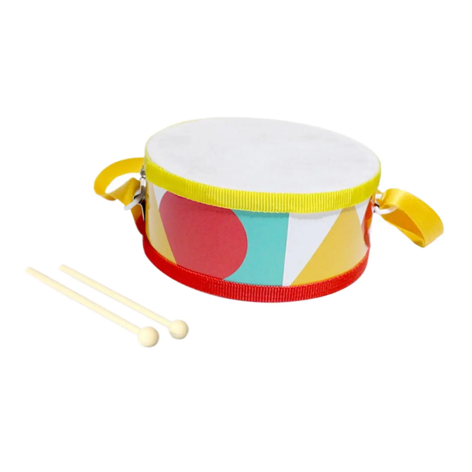 Montessori Toy Hand Drum Exercise Game with Strap Double Sided Drum Bass Drum Montessori Toy Hand Drum Exercise Game with Strap Double Sided Drum Bass Drum