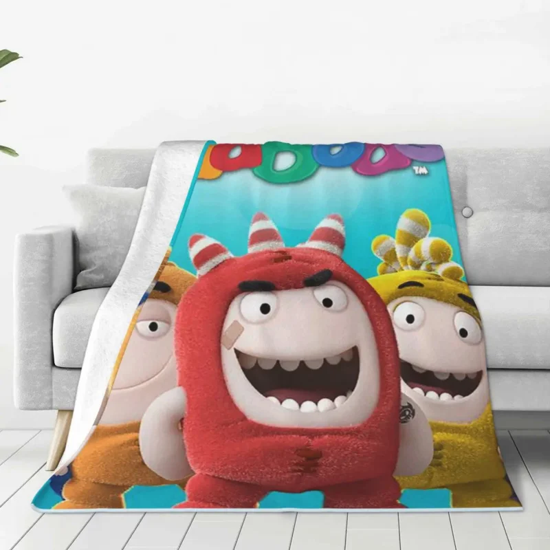 

Oddbods TV Animation Blanket Cartoon Cute kids Wool Vintage Warm Throw Blanket for Home Restaurant Winter