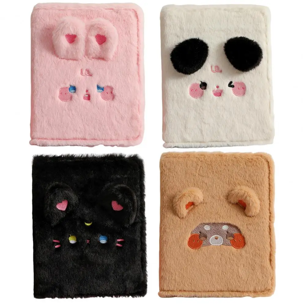 6-ring Photo Album Photo Album with 20 Sleeves Plush Cartoon A5 Binder Practical Storage for Picture Cards