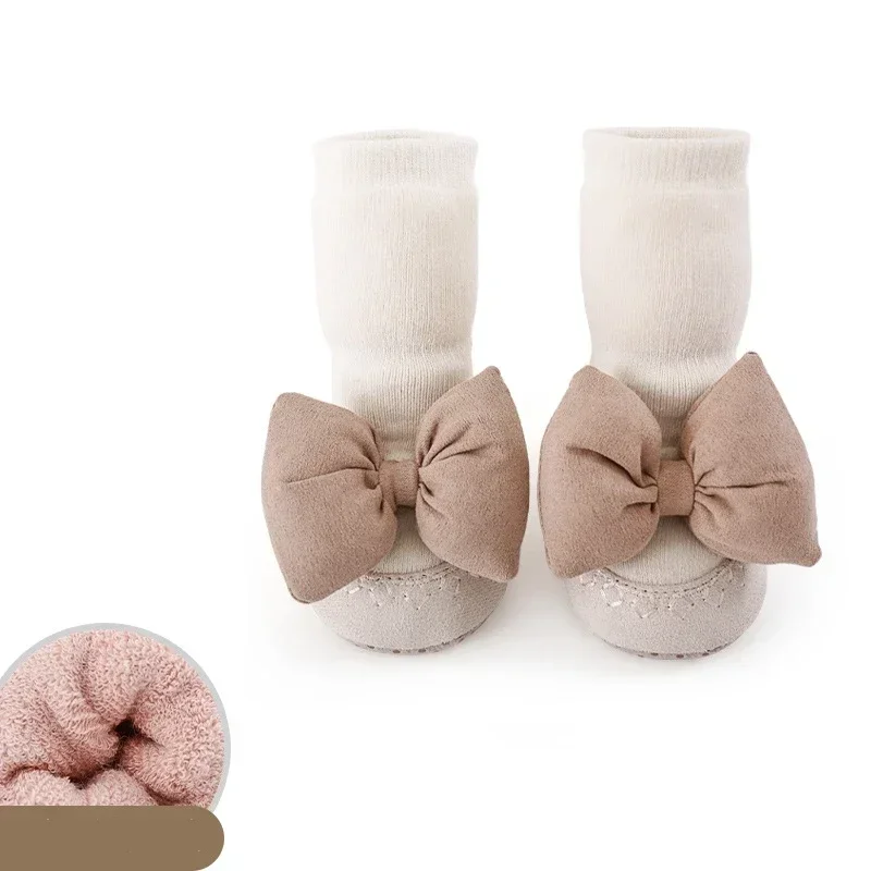 Cotton Non Slip Baby Girl Sock Shoes for Autumn Winter