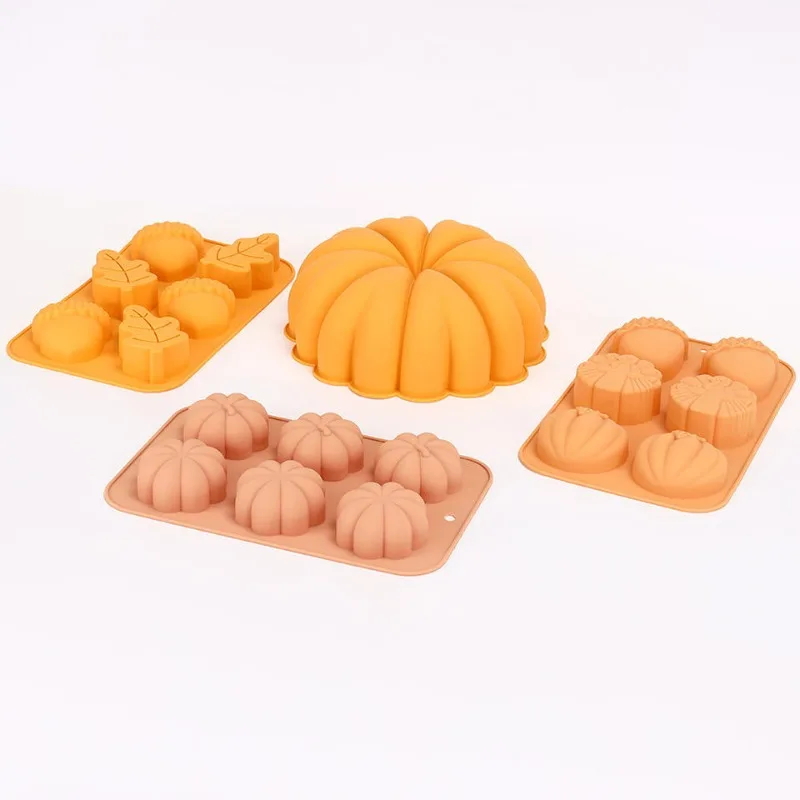 

3D Pongal Love Heart Silicone Baking Mold, DIY Pumpkin Nut Leaves, Joy of Harvest Fondant Cake Craft, Decorating Tool