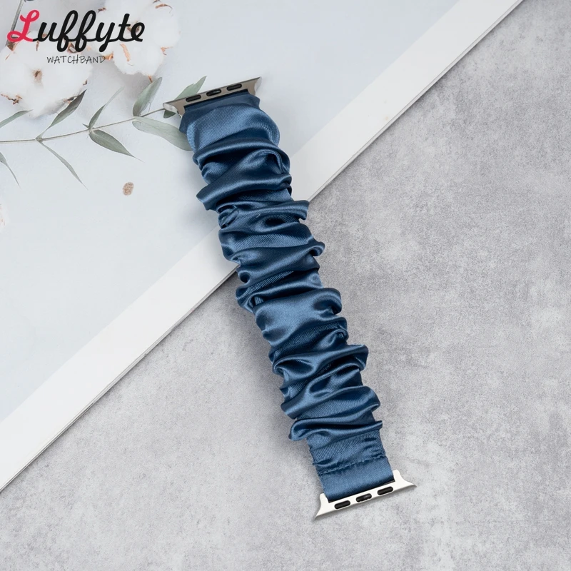 thumbnail image 1 of Correa elástica tipo coletero para Apple Watch de 44 mm, 40 mm, 42 mm, 41 mm, 38 mm, 45 mm y 49 mm, pulsera Ultra Loop para mujer, iWatch 9, 8, 7, 6, 5, 4 SE, 1 of 5