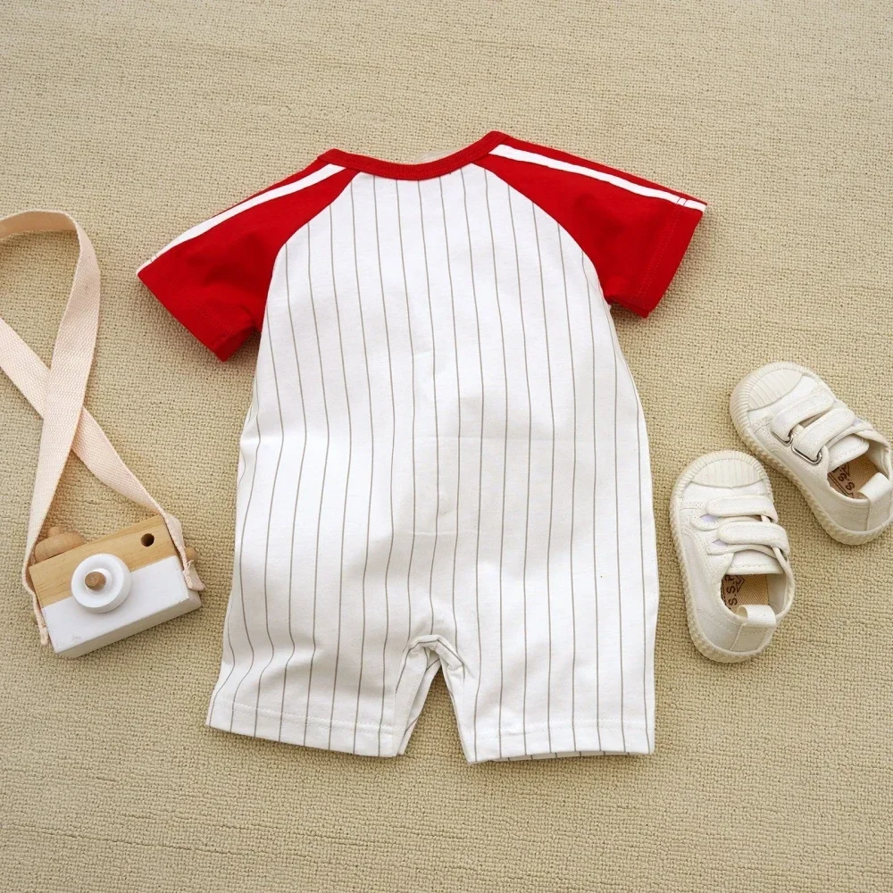 2024 Summer Comfortable baby jumpsuits clothes 0 to 12 months boys bodysuit Onesie overalls sports short sleeve cotton rompers 6