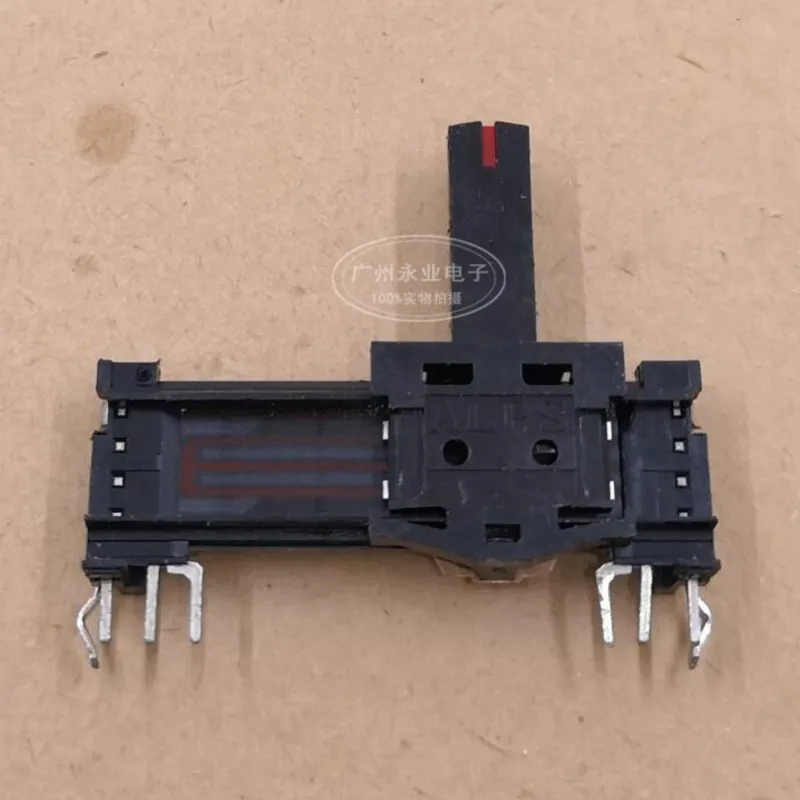 Straight Slide Potentiometer Resistor 1PCS 35MM 3.5CM A100K Double Mixer Fader A100KX2 Volume Adjustment Handle Length 14MM