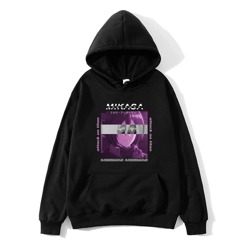 

Attack On Titan Anime Hoodie Long Sleeve Streetwear Casual Manga Graphic Unisex Tops