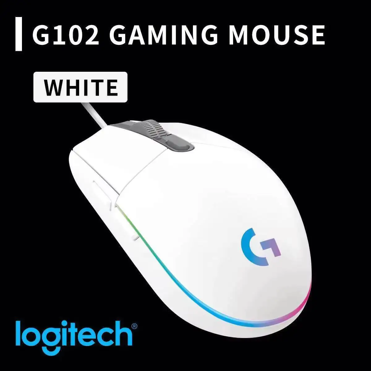 Enhanced RGB Gaming Mouse with HERO Sensor Technology, 6 Programmable Buttons, and Ergonomic Lightweight Design