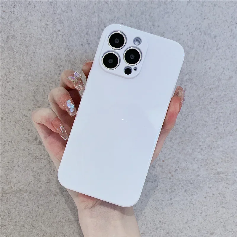Luxury Ultra Thin Silicone Soft Case - Solid White & Black TPU Bumper Design