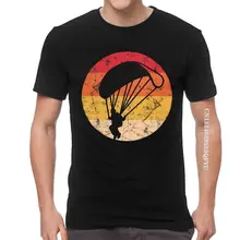 

Retro Paragliding T Shirts Men Fashion T Shirts Paraglider Paramotor Parachute Tshirt Cotton Oversized Tees Top Kawaii Clothes