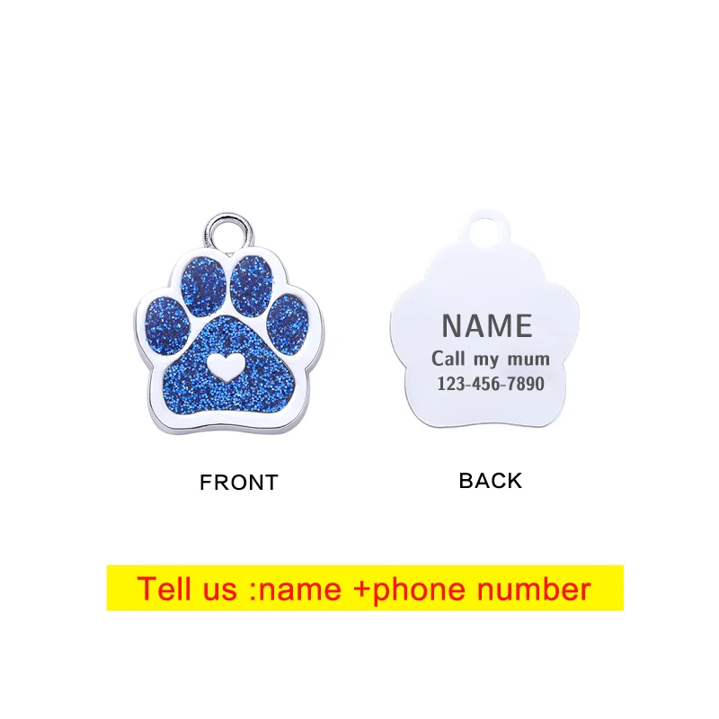 Pet ID Tags Custom Logo Pet Dog Tag Personalized Cat and Dog Keychain Anti-Lost Pet ID Tag Pendant Supplies