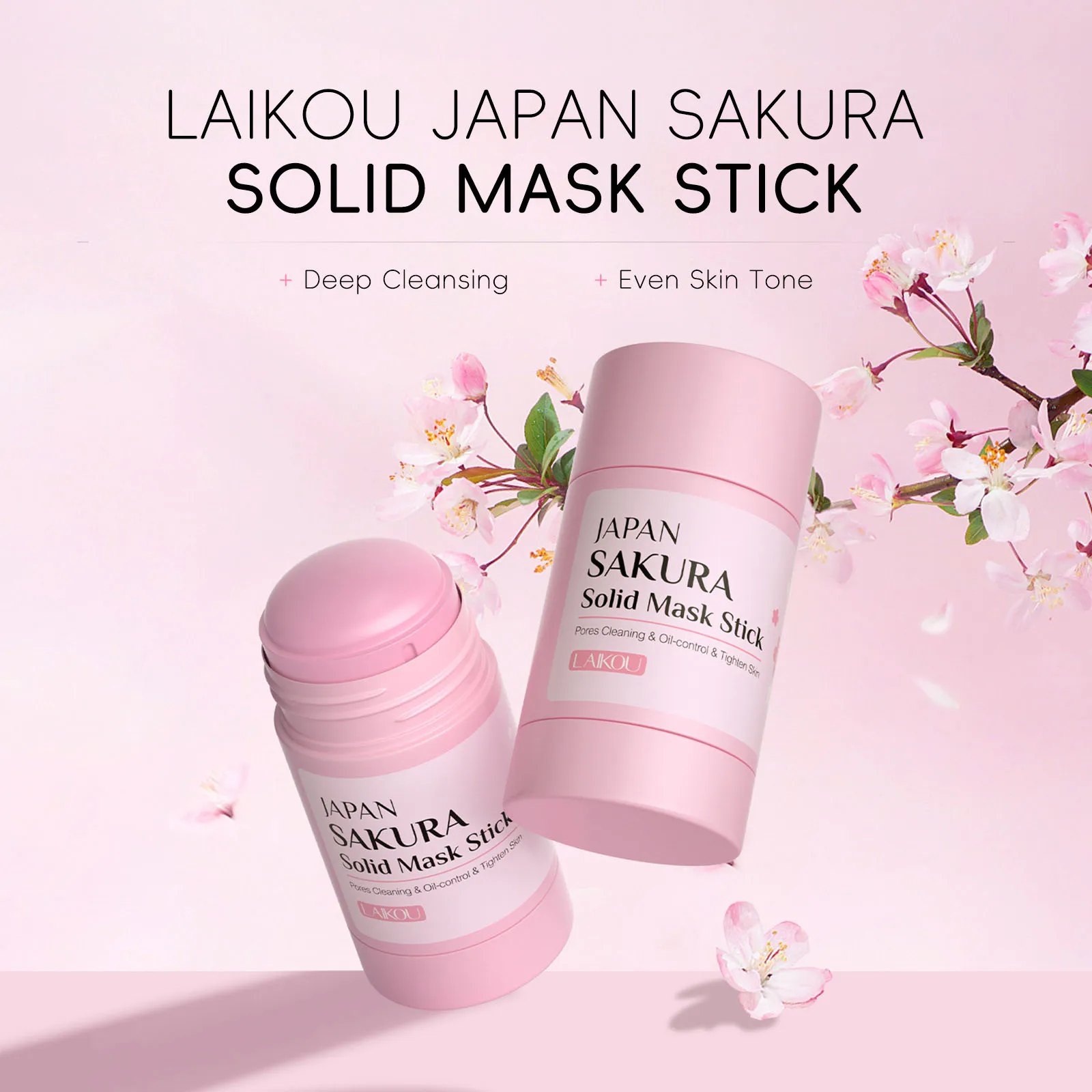 Sakura Remove Blackheads Acne Mud Mask Shrink Pores Dispel Pimple Deep Cleansing Oil-Control Exfoliating Moisturizing Skin Care