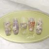 Cartoon Rabbit Deer Nail Stickers Bambi Grace Nail Art Light Color Cute Bunny Flowers Nail Accessories Embossed Nail Supplies 2