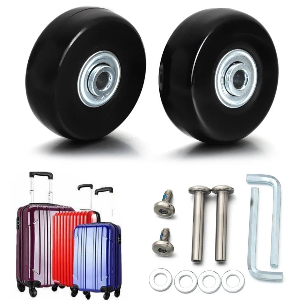 Rubber Metal Luggage Suitcase Replacement Wheels with Metal Bearings