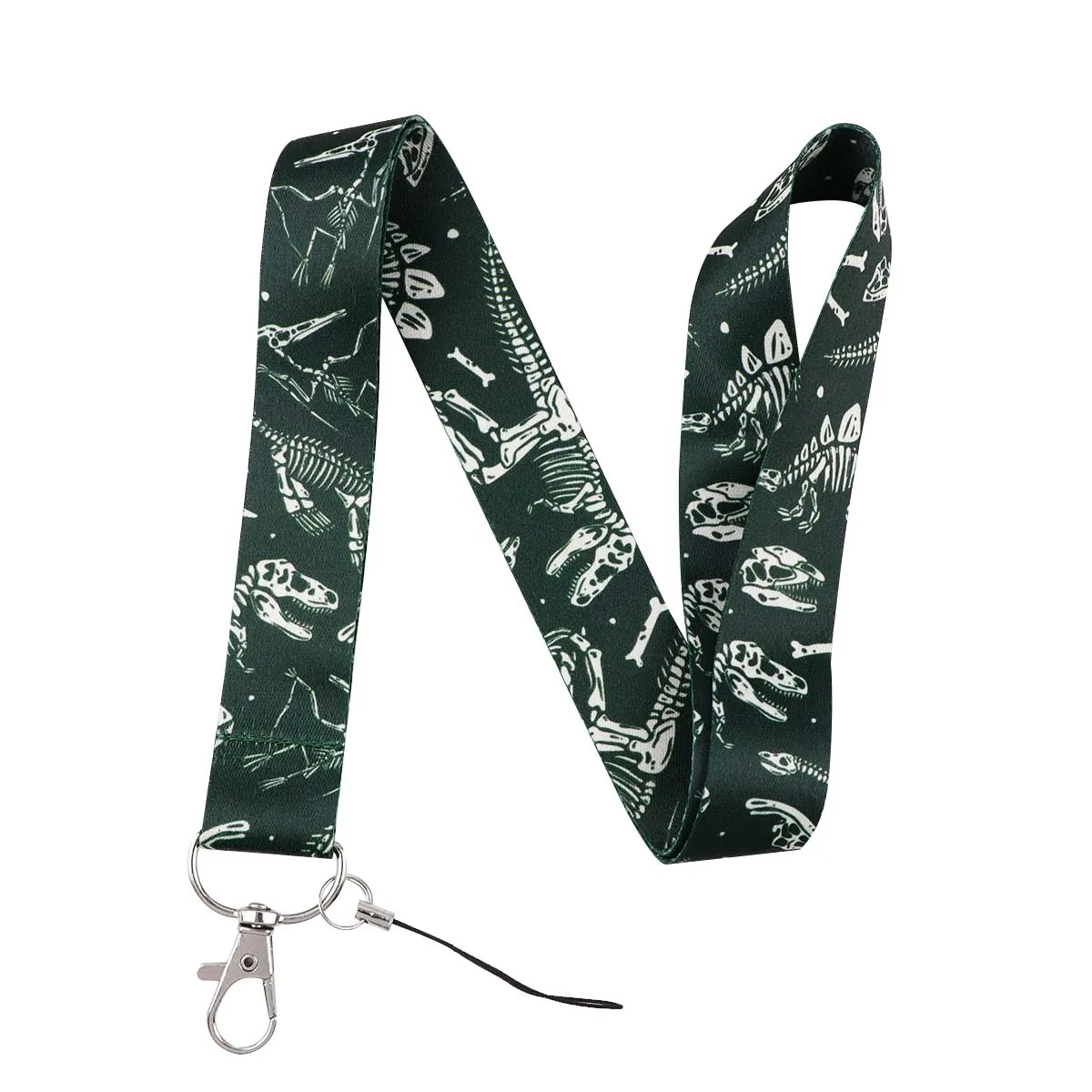 Whimsical Dinosaur Neck Strap and Keychain Holder