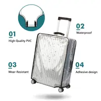 16-28 Inch Travel Luggage Cover Transparent PVC Luggage Protector Cover Dustproof Waterproof Suitcase Protector Cover Luggage 5