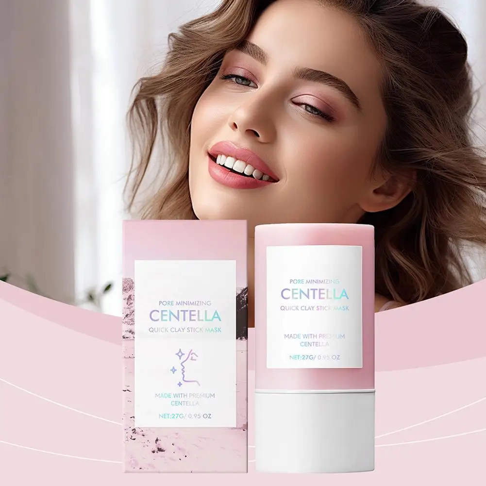 Centella Clay Stick Mask 27g Deep Hydration Pore Minimizing Soothing Brightening Facial Skin Care Fast Convenient Beauty Pink 1