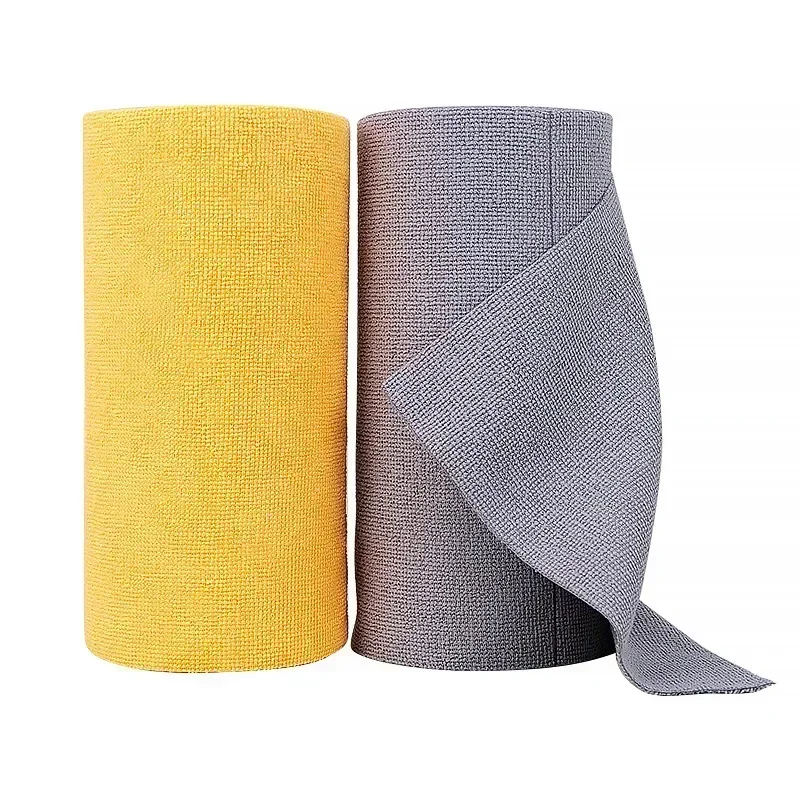 Reusable Cleaning Wipe Household Kitchen Cloth Microfiber Towel Rolls Dish Rags Wash Paper 1 Roll of 20 Sheets