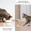 Elevated Cat Dog Bowls 15 degrees Tilted Raised Cat Food Water Bowls Pet Bowls for Cats & Small Dog Wooden Dog Bowl Pet Supplies 3