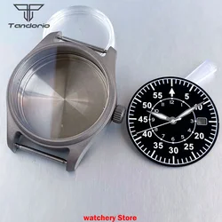 Premium Titanium Waterproof Watch Case with Sapphire Glass and Dial Hands, 200M Water Resistance, Compatible with NH Movements (Case set - B)