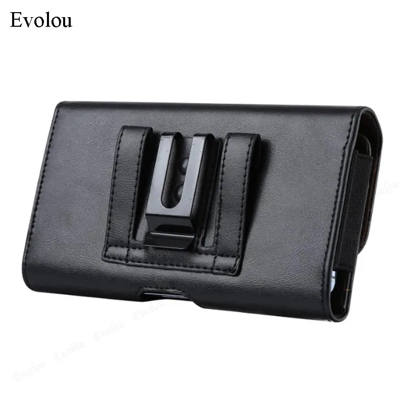 Leather Magnetic Wallet Pouch with Belt Clip Holster