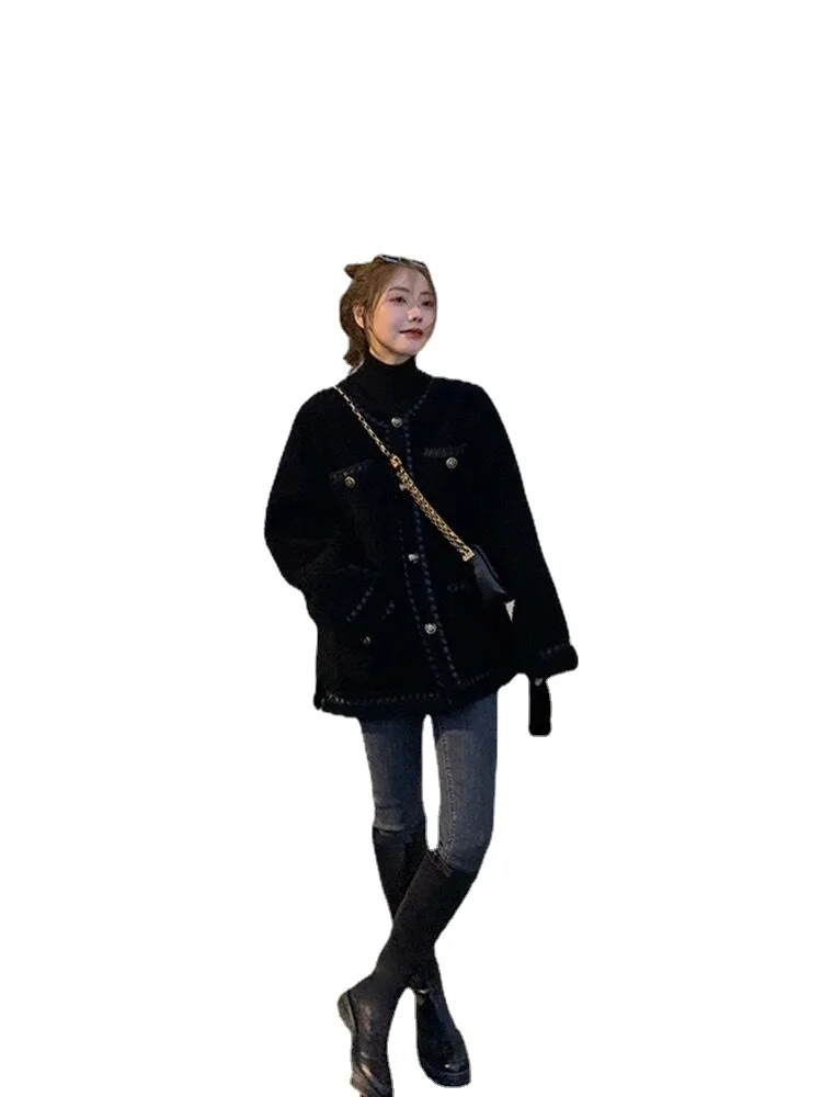 Small Fragrant Lamb Wool Coat Women's Australian Grain Sheep Shearing Coat Fur New Style Fur and Fur Young