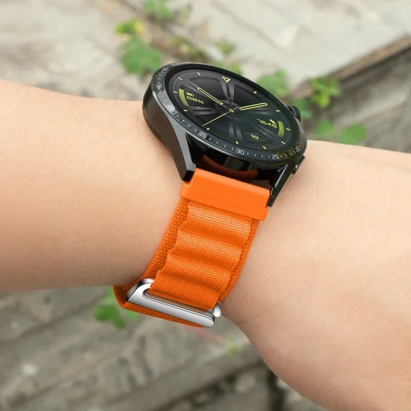 Alpine Loop Nylon Strap - 22mm Sport Bracelet in Vibrant Colors