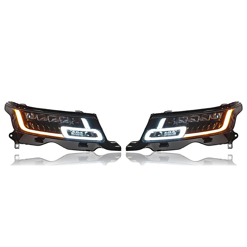

ROLFES 2x For Range Rover Sport LED Headlight Projector Lens 2014-2017 Land Rover Head Lamp DRL Dynamic Signal Auto Accessories