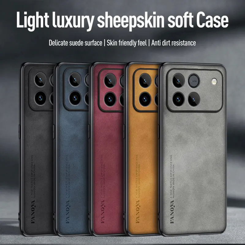 Shockproof Matte Leather Case with Soft Back Cover