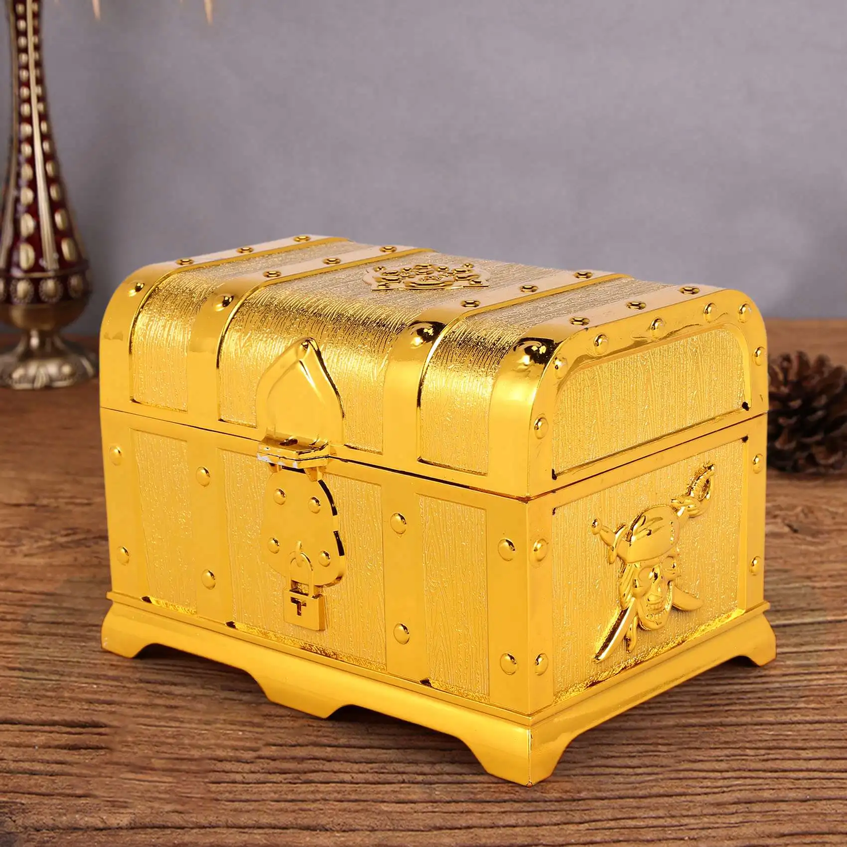  Cabilock Treasure Chest Toys Pirate Jewelry Box Clear Pirates  Treasure Chest Treasures Collection Storage Box Treasure Jewelry Boxes For  Kids Toys Jewelry Box Party Favors Party Favors Party Favors : Home