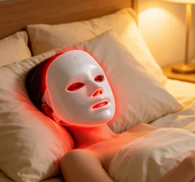 LED Face Beauty Machine - 7 Color Photon Facial & Neck Rejuvenation Mask, Rechargeable Skin Tightening Device