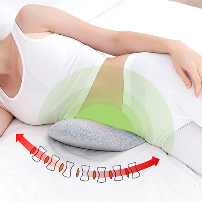 Mesh Car Pillow Lumbar Support Pillow Car Seat Waist Cushion Protect Spine Vertebral Low Back Cushion Bed Sleeping Pillow