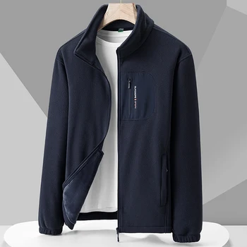 الشتاء في الهواء الطلق جاكيت من الصوف الرجال عادية القطبية الصوف الباردة واقية سميكة معطف المرأة يندبروف سستة سترة رجالي سترات دافئة 2