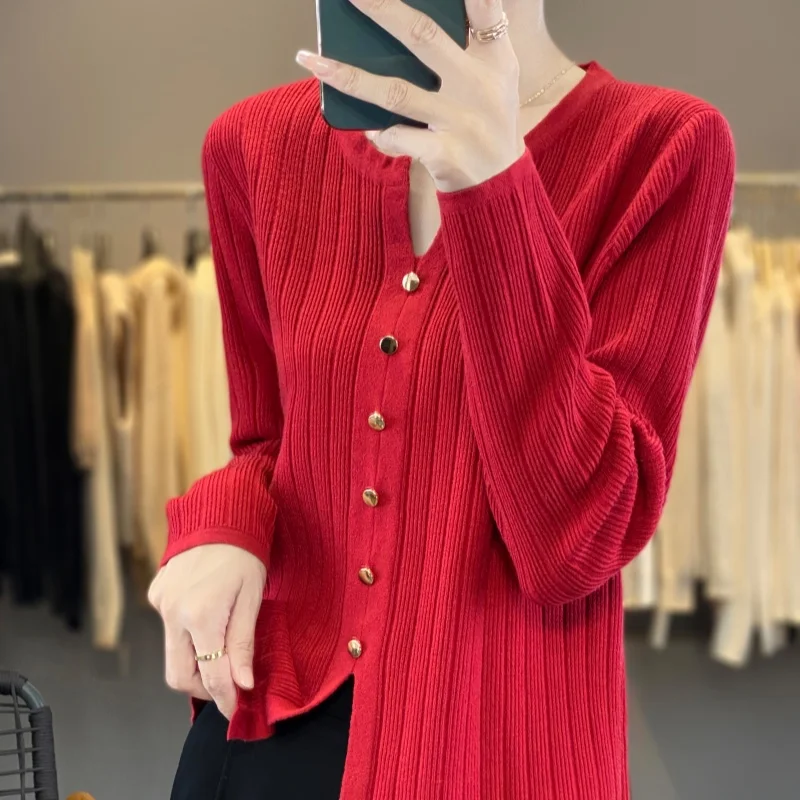 2025 New Cashmere sweater women V-neck pullover casual knit top autumn and winter Cashmere sweater Women 2