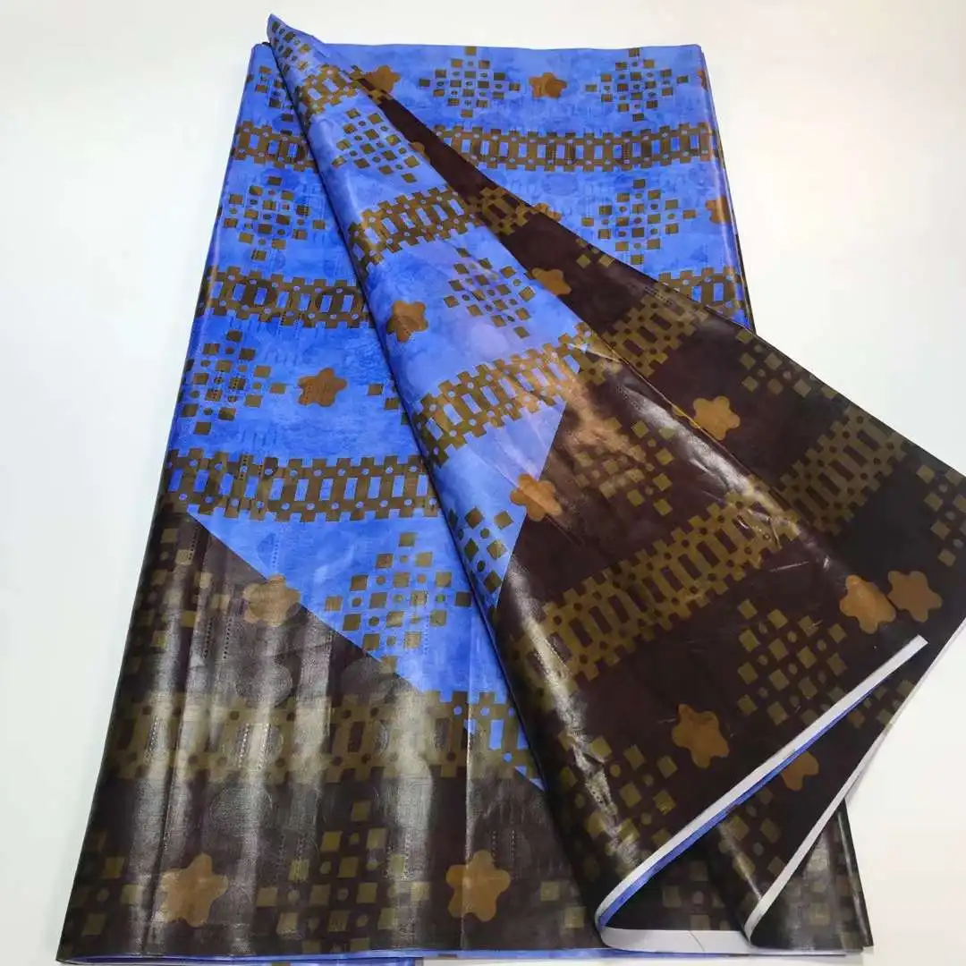 

Colorful African Bazin Riche Fabric, Cotton Basin Sewing, Guinea Brocade Tissu, Nigerian Atiku Style, Top Quality, 5 Yards