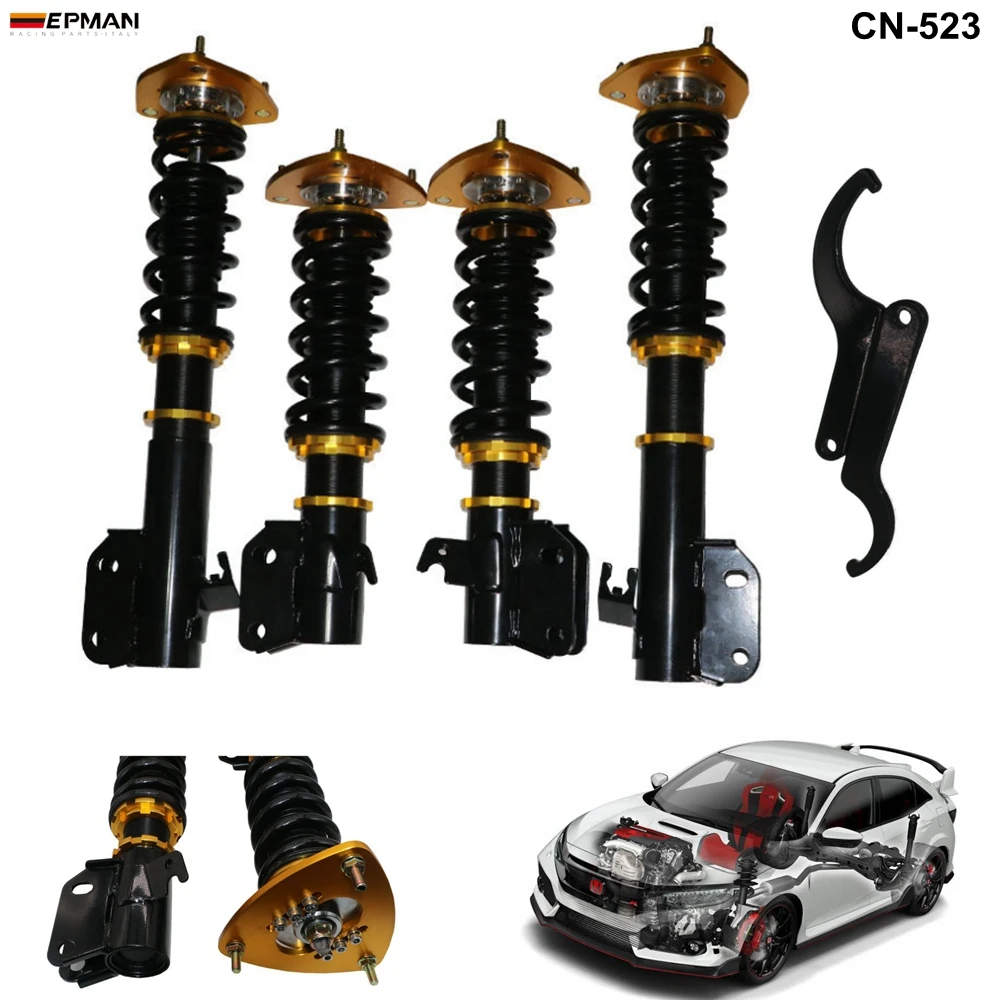 

AUTOFAB Coilovers Spring Struts Racing Suspension Coilover Kit Shock Absorber For 02-07 Subaru WRX /2004 Sti ONLY CN-523