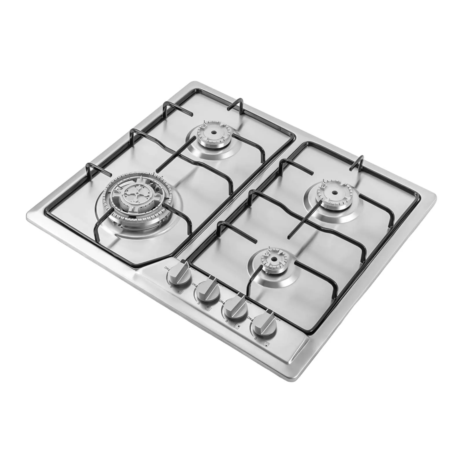 23x20 Inch Built in Gas Cooktop 4 Burners Stainless Steel Stove with NG/LPG Conversion Kit Thermocouple Protection Easy to Clean