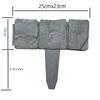 10 Packs Garden PP Fence Edging Cobbled Stone Effect Lawn Edging-DIY Yard Landscape Plant Fence(3 colors) 4