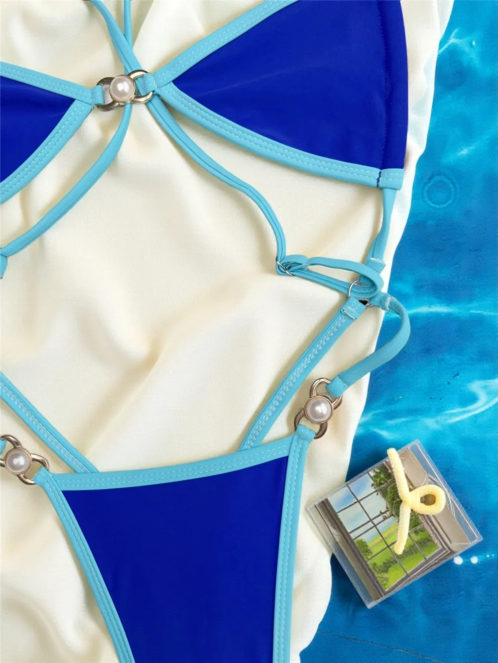 hollow out monokini with adjustable straps