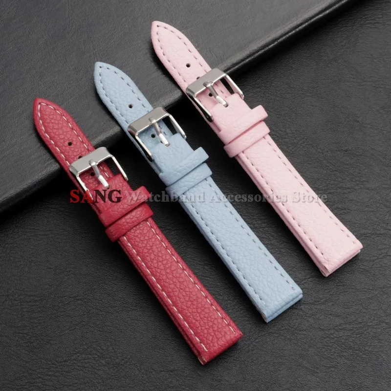 Sleek Vintage Cowhide Leather Watch Band - Ultra-Thin Strap for Sport and Smart Watches